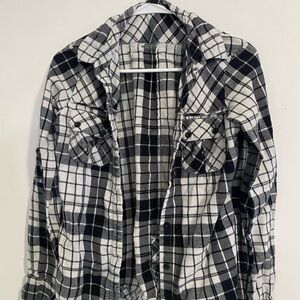 Black and White Plaid Shirt
